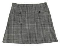 Černo-šedá vzorovaná sukně F&F