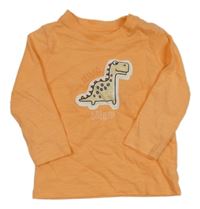 Oranžové triko s dinosaurem Topomini 