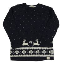 Tmavomodrý sveter so sobmi George