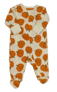 Smotanový fleecový overal s dýněmi Matalan