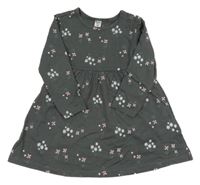 Sivé bavlnené šaty s kvietkami Dopodopo