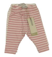 Nové - 2x - Bílo-růžové pruhované tepláky Name it 