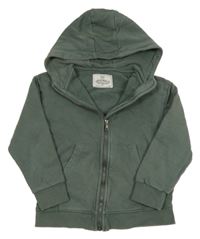 Khaki prepínaci mikina s kapucňou M&S