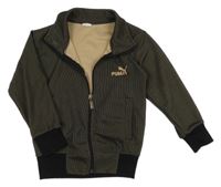 Čierno-béžová vzorovaná prepínaci mikina s logem Puma