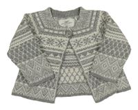 Sivo-biely vzorovaný prepínaci sveter H&M