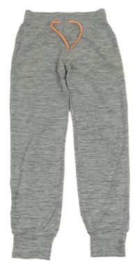 Sivé melírované cuff športové tepláky H&M