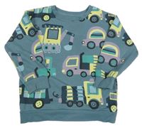 Modrošedá mikina s autami George