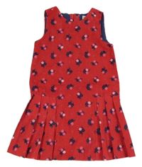 Červené menšestrové kvetované šaty Miniclub