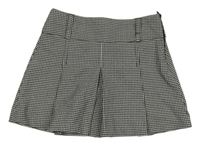 Čierno-biela kockovaná skladaná sukňa Zara