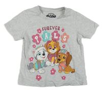 Sivé melírované tričko s Paw Patol Primark