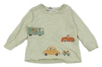 Béžové triko s auty H&M