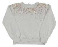 Biela mikina s flitrami H&M