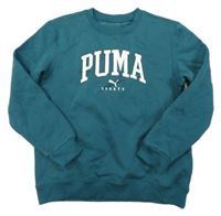 Tmavozelená mikina s logem Puma