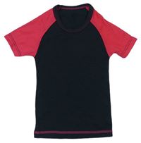 Tmavomodro/růžové funkčné tričko