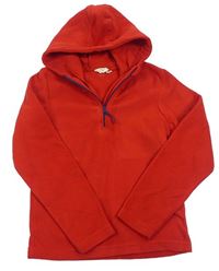 Červená fleecová funkčná mikina s kapucňou MOUNTAIN WAREHOUSE