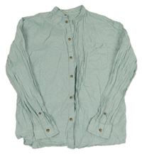 Svetlomodrá ľanová košeľa H&M