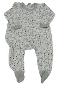 Bielo-sivý overal s medvedíkmi