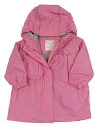 Ružový nepromokavý jarný kabát s kočičkami a kapucňou X-MAIL