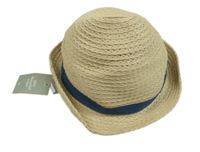 Nové - béžový slaměný klobouk H&M