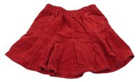 Červená menšestrová sukňa