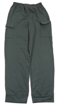 Tmavošedé cargo tepláky