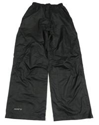 Nové - čierne kockované šušťákové nepromokavé funkčné podšité nohavice MOUNTAIN WAREHOUSE