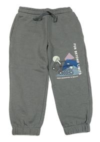 Tmavošedé tepláky s buldozerem M&S