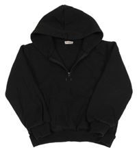 Čierna crop mikina s vreckom a kapucňou Fiona&Co