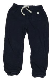 Tmavomodré melírované tepláky se smajlíkem M&S