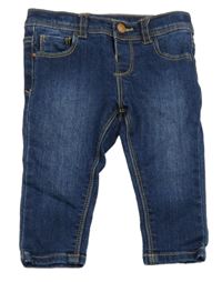 Modré skinny teplákové rifle ZARA