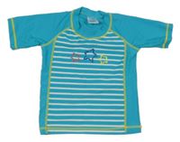 Azurovo-bílé pruhované UV tričko s hvězdicemi SeaSons