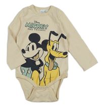 Světlebéžové body s Mickey a Plutem Disney
