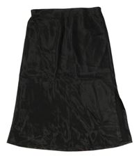 Čierna saténová midi sukňa H&M