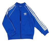 Cobaltově modrá propínací sportovní mikina Adidas