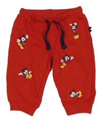 Červené tepláky s Mickey Disney