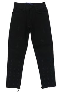 Černé skinny rifle s prošoupáním