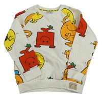 Smetanová mikina s Mr Men a přáteli