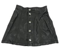 Čierna koženková prepínaci sukňa H&M