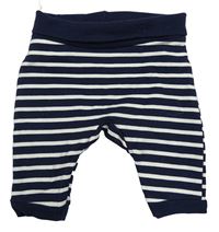 Tmavomodro-biele pruhované tepláky C&A