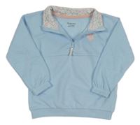 Svetlomodrá mikina s výšivkou kvetiny Primark