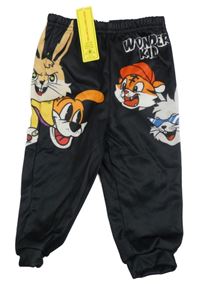 Nové - Černé tepláky se zvířaty Shein