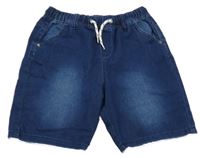 Tmavomodré teplákové riflové kraťasy Pepperts