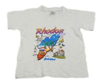 Biele tričko s ostrovem