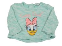 Tyrkysovo-biela melírovaná mikina s Daisy Primark