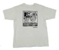 Biele tričko s potiskem - Keith Haring H&M