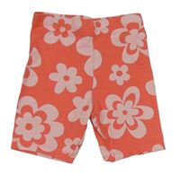 Růžové květované elastické kraťasy Matalan