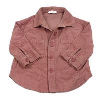 Světlerůžová manšestrová košilová bunda Primark