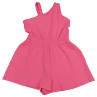 Neónově ružový vzorovaný kraťasový overal zn. Primark