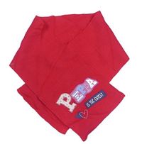 Tmavoružová šál s nápisem - Peppa