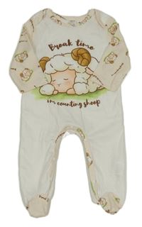 Bielo-smotanový overal s ovcí zn. Shein